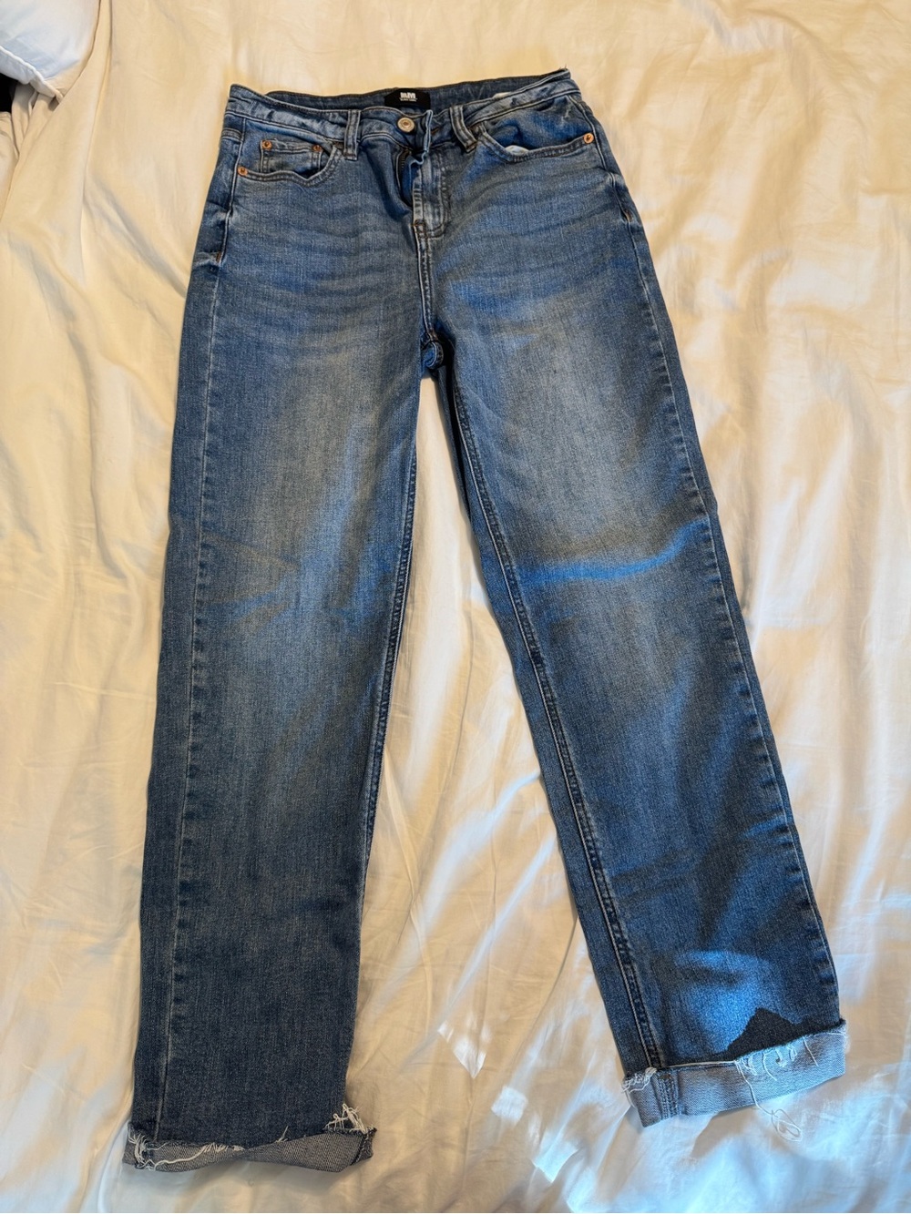 Classic Straight-Leg Jeans in Medium Blue